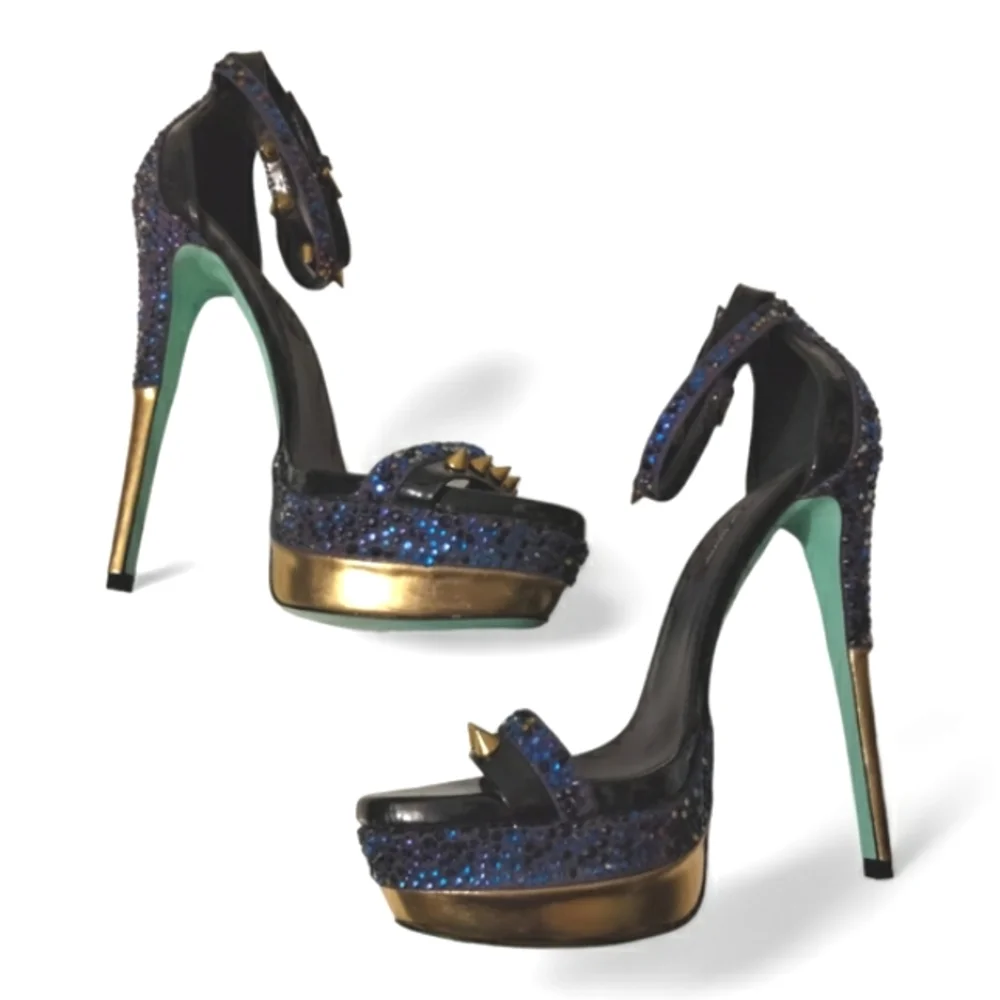 Ruthie Davis Sea Studded Platform Sandal in Capri Blue